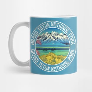 Vintage Grand Teton National Park Retro Anime Mug